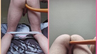 Dual view Birthing 22 inches of a plug