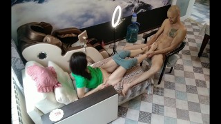 hot milf fucked my cock with her legs