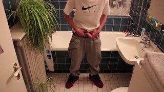 Young guy peeing himself