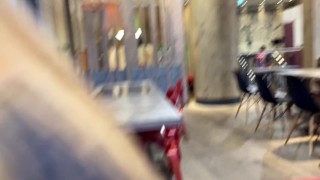 Milf give so sloppy that Handjob :P so much better than just Fastfood :) risky public action !