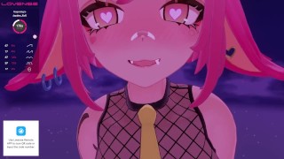 Anime VTuber Girl Fucks Herself With Triple Toy Play