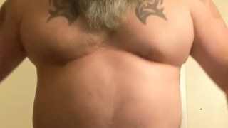 Doing a quick strecth before heading out to the bar