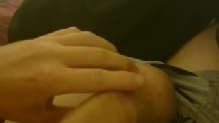 Rock hard Massive uncut dick edging in dorm room