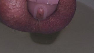 GOING PEE LIFE IN A CHASTITY CAGE