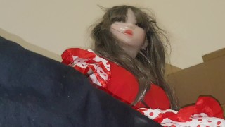 Nicole se mete toda mi verga y le limpio su boquita por tanto meco que le eche