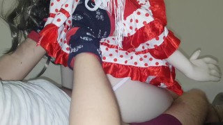 Finge ser una santa pero esa tanga y su forma de dar sentones la delata