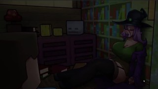 Minecraft Porn.HornyCraft. ALL SEX SCENES with Witch [0.14]