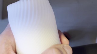 4K POV cumming four times in a row using Tenga 3D. Multiple ruined orgasms