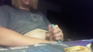 I used my butt plug as a vibrator and came all over myself