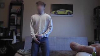 Cute guy jerking off