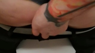 I'm playing with my buttplug at work