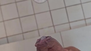 Shower cumshot