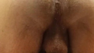 Doggystyle View of Chubby Ass Cumming