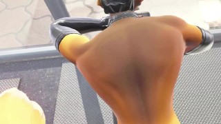 POV Fucking Your Femboy Fox in a Public Gym