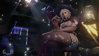 Mercy Enjoying Some Topless Reading