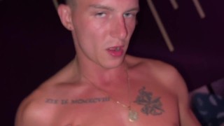 Bisexual gangbang - bitch squirts from stepdad's hand and stepcousins fuck in the ass - 3.75