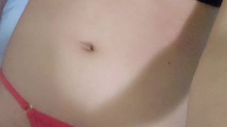 Steal stepmom's bra and panties, masturbate with cumshot
