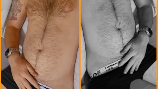 Teasing in mens underwear
