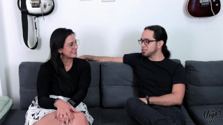 Kylei Ellish first time on camera for a porn video with William Vega