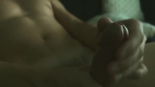Playing with my balls and cock until I cum