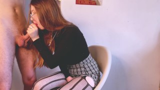 Slut got deepthroat after interview - YourSofia