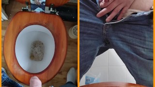 Dual view pissing