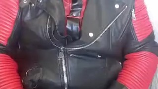 Red and Black Leather