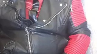 Red and Black Leather