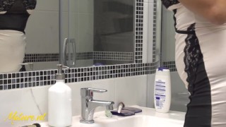Horny Mature Mirella Masturbates In The Shower