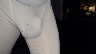 on my way to the GYM ** I Love my BIG BALLS, do You? ** (I need new Compression Shorts )