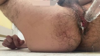 inject fake sperm. like semen cum out from inside of anal