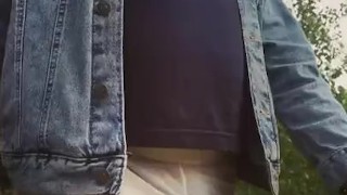 walking naked in see-through shorts