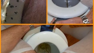 Tri view pissing my white cotton panties