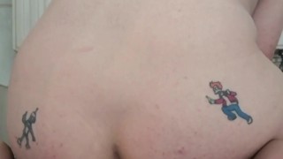 I'm fucking my backdoor with my big pink dildo