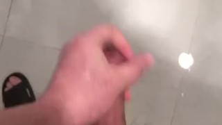 Young bear wanks in the bathroom 2