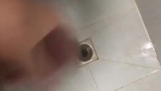 Young bear wanks in the bathroom 3