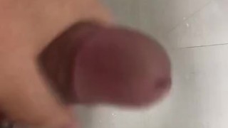 Young bear wanks in the bathroom 3