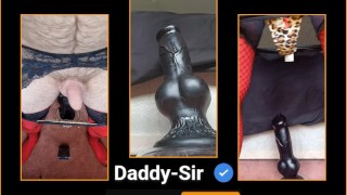 Milking my prostate then jerking off my soft cock and cumming while riding amn xxl dog knot dildo