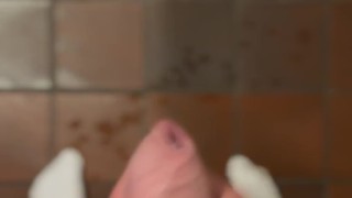 Big cock big cumshot in the kitchen