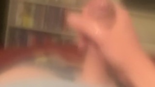 Stroking my big dick and shoot cum in my face