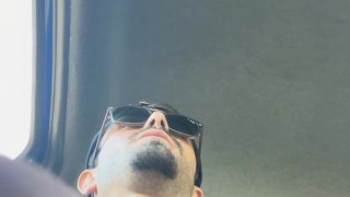 riding around jerking my dick