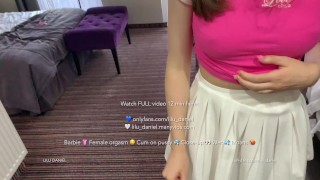 Ken accidentally saw and fucked Barbie in a hotel room! 👚 Wet pussy close up and loud moans 🤤💦