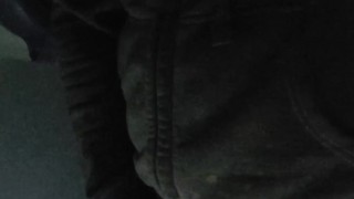 Cold penis pissing in provincial park
