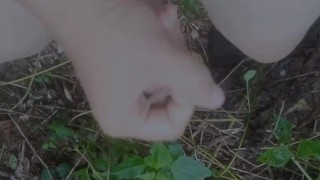 forest masturbation cumshot