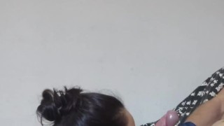 White Wolf OFC - Boquete garganta profunda com White Moon de oculos (angulo lateral)