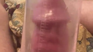 Penis pump makes Dick ROCK HARD!!!