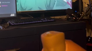Watching Some hentai using my stroker