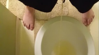 Taking an almost minute long piss