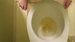 Taking an almost minute long piss
