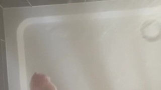 Shower and show my soft dick